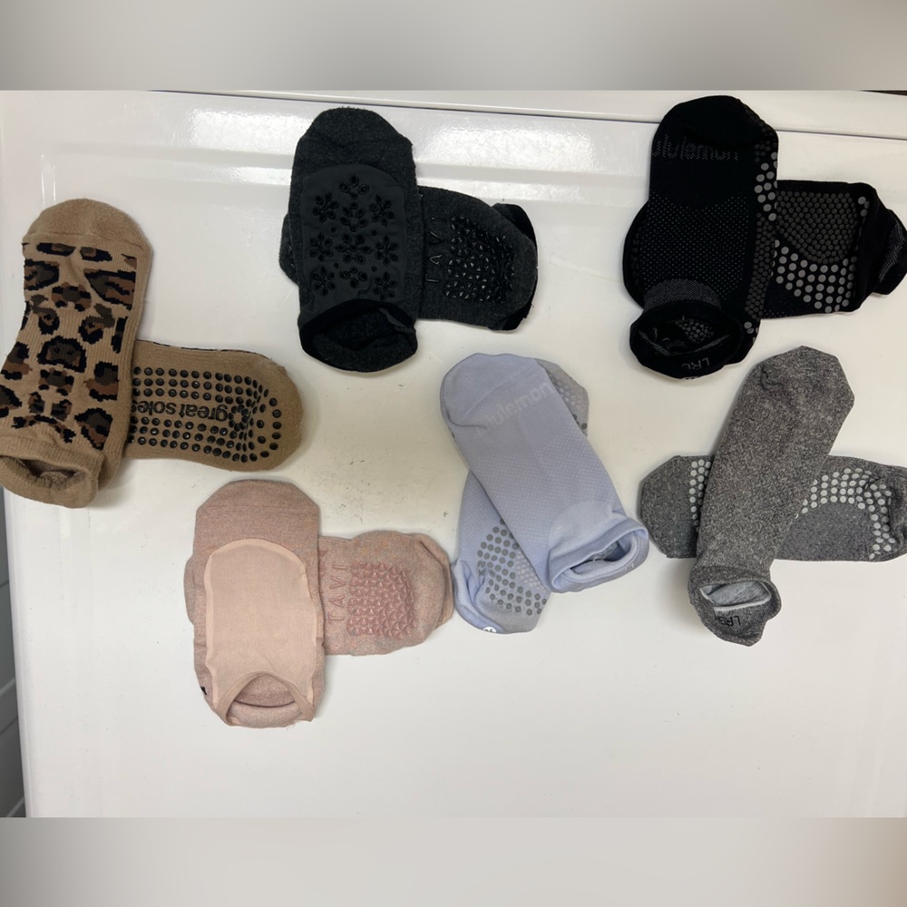 Pilates/yoga socks —bundle of 6 pair!